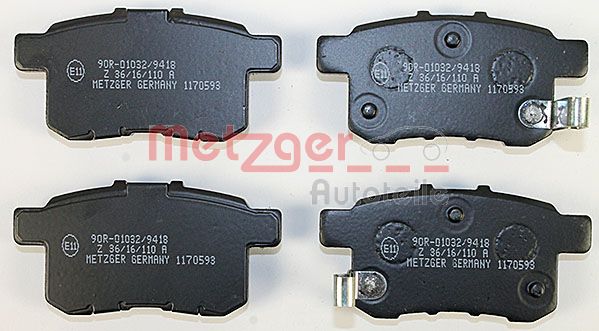 METZGER 1170593 Bremsbelagsatz, Scheibenbremse
